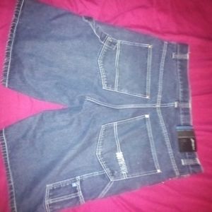 South Pole Blue Denim Loose Fit Jean Shorts Size 34